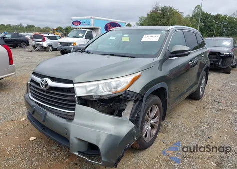 2015 Toyota Highlander Xle V6 z USA, uszkodzony, nr VIN 5TDJKRFH0FS153631